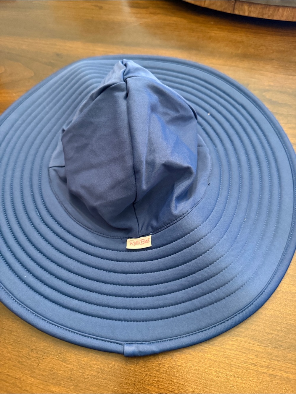 Ruffle Butts Navy Wide Brim Sun Hat